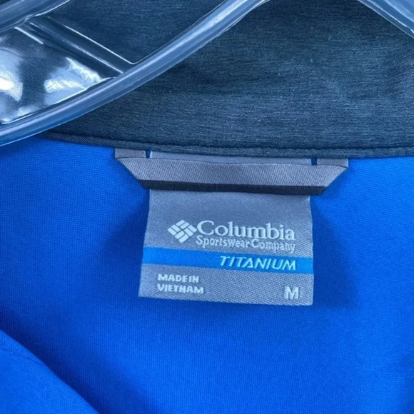 COLUMBIA Titanium  Jacket Full Zip‎ Up Gray/Blue Mens Medium - Picture 3 of 9